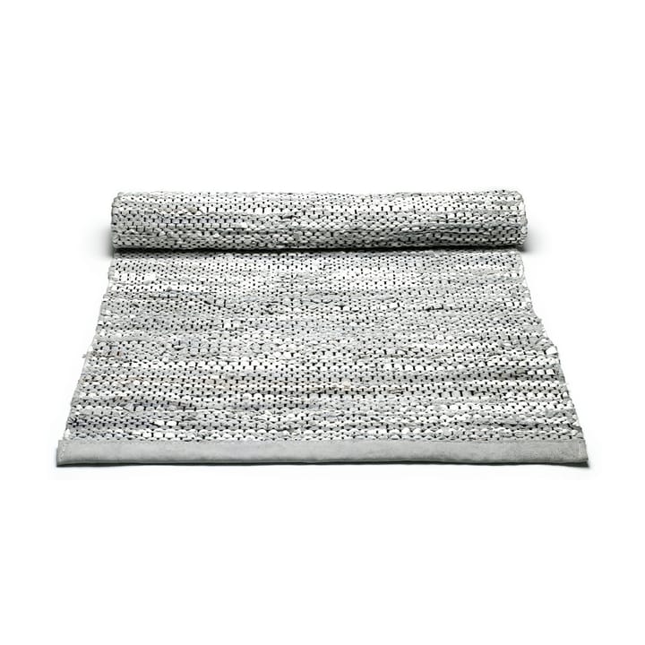 Δερμάτινο χαλί 65x135 cm, ανοιχτό γκρι (ανοιχτό γκρι) Rug Solid