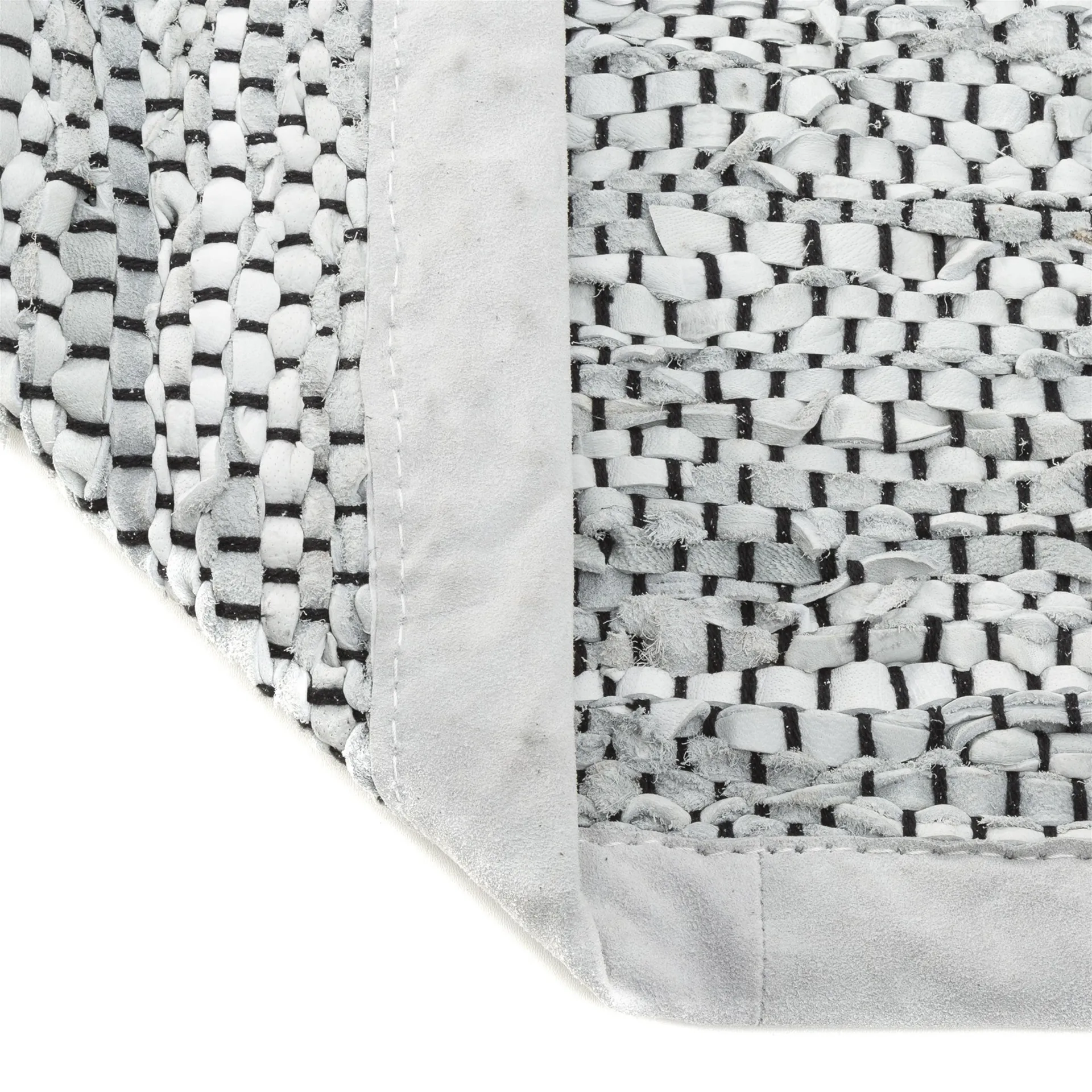 Δερμάτινο χαλί 65x135 cm, ανοιχτό γκρι (ανοιχτό γκρι) Rug Solid