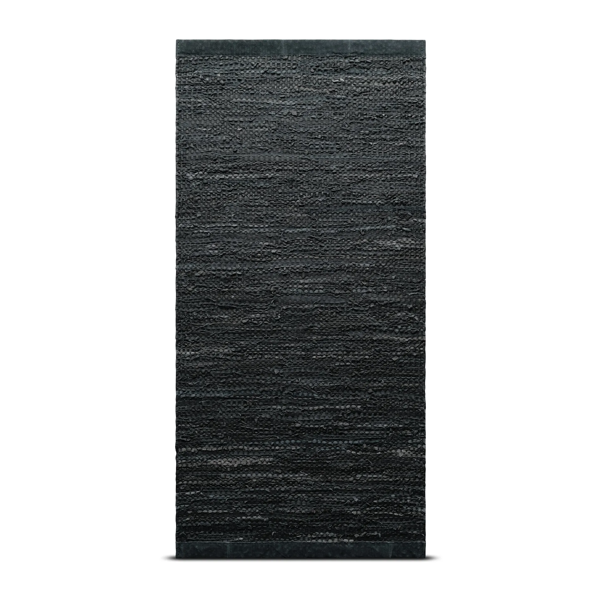 Δερμάτινο χαλί 75x200 cm, σκούρο γκρι (σκούρο γκρι) Rug Solid