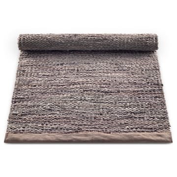 Δερμάτινο χαλί 75x200 cm - ξύλο (καφέ) - Rug Solid