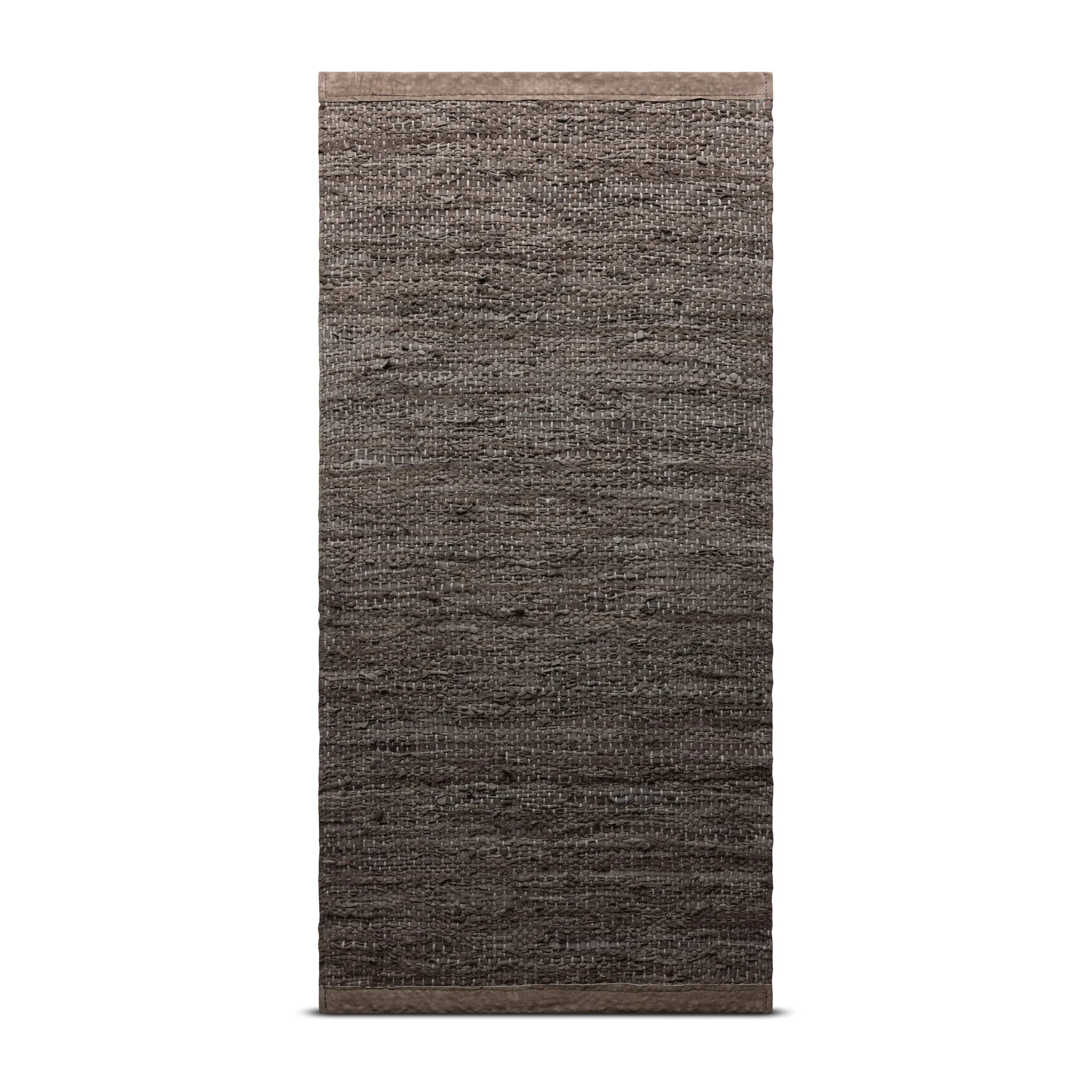 Δερμάτινο χαλί 75x200 cm, ξύλο (καφέ) Rug Solid