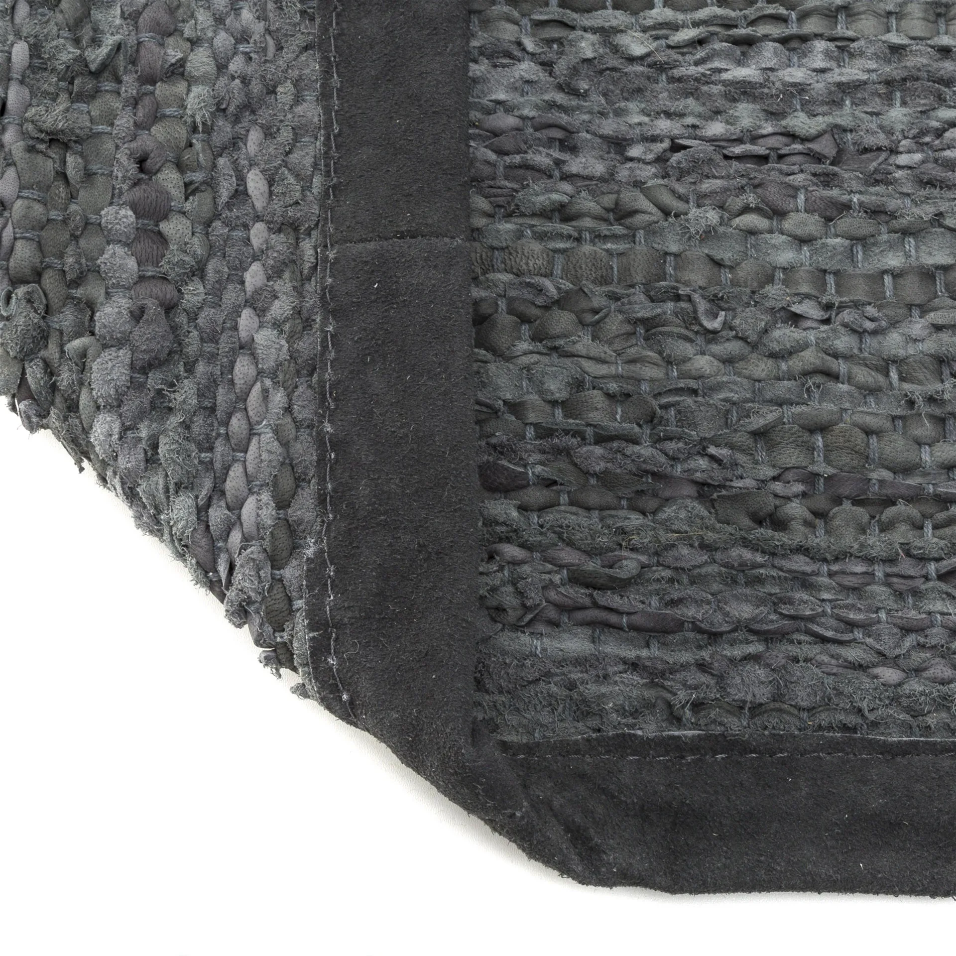 Δερμάτινο χαλί 75x200 cm, σκούρο γκρι (σκούρο γκρι) Rug Solid