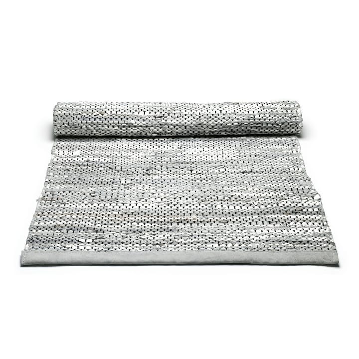 Δερμάτινο χαλί 75x300 cm, ανοιχτό γκρι (ανοιχτό γκρι) Rug Solid
