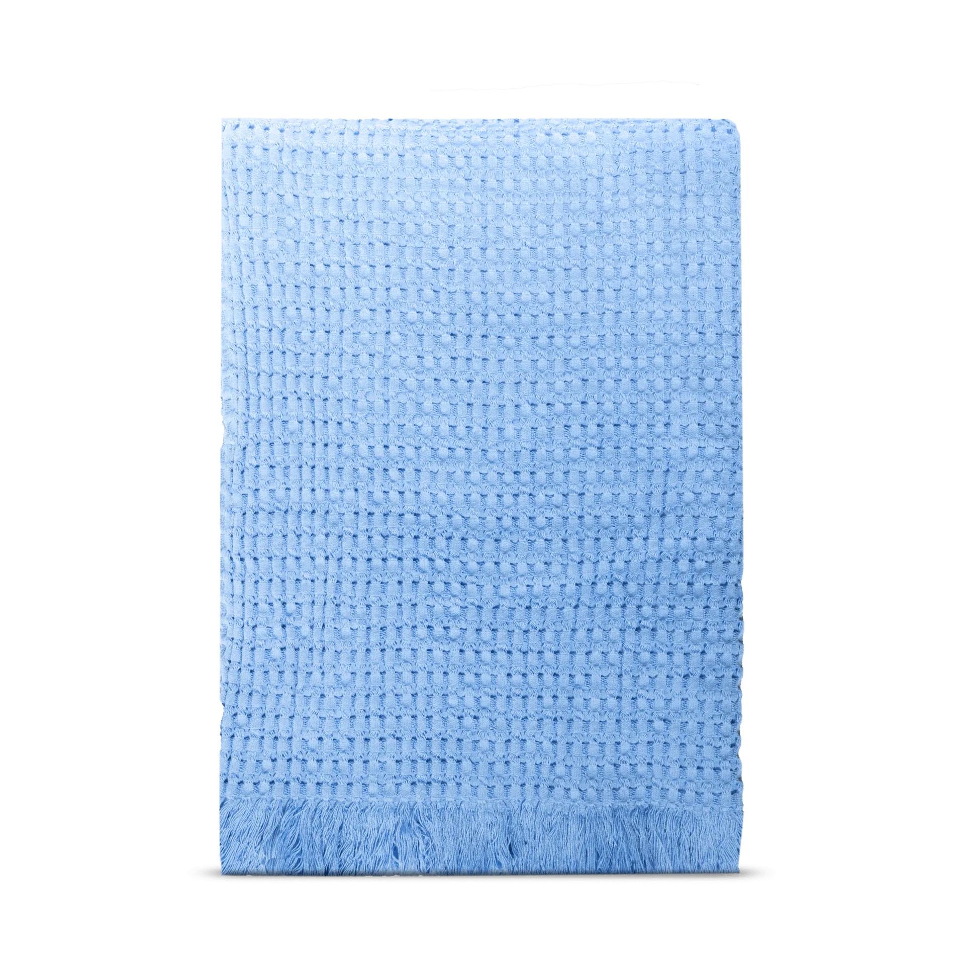 Stockholm βαμβακερή πλεκτή κουβέρτα 130x180 εκ., Millenium blue Rug Solid