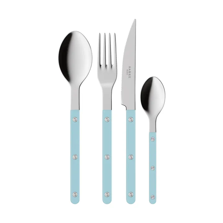 Bistrot solid Σετ μαχαιροπίρουνα 4 τεμαχίων - Pastel blue - SABRE Paris