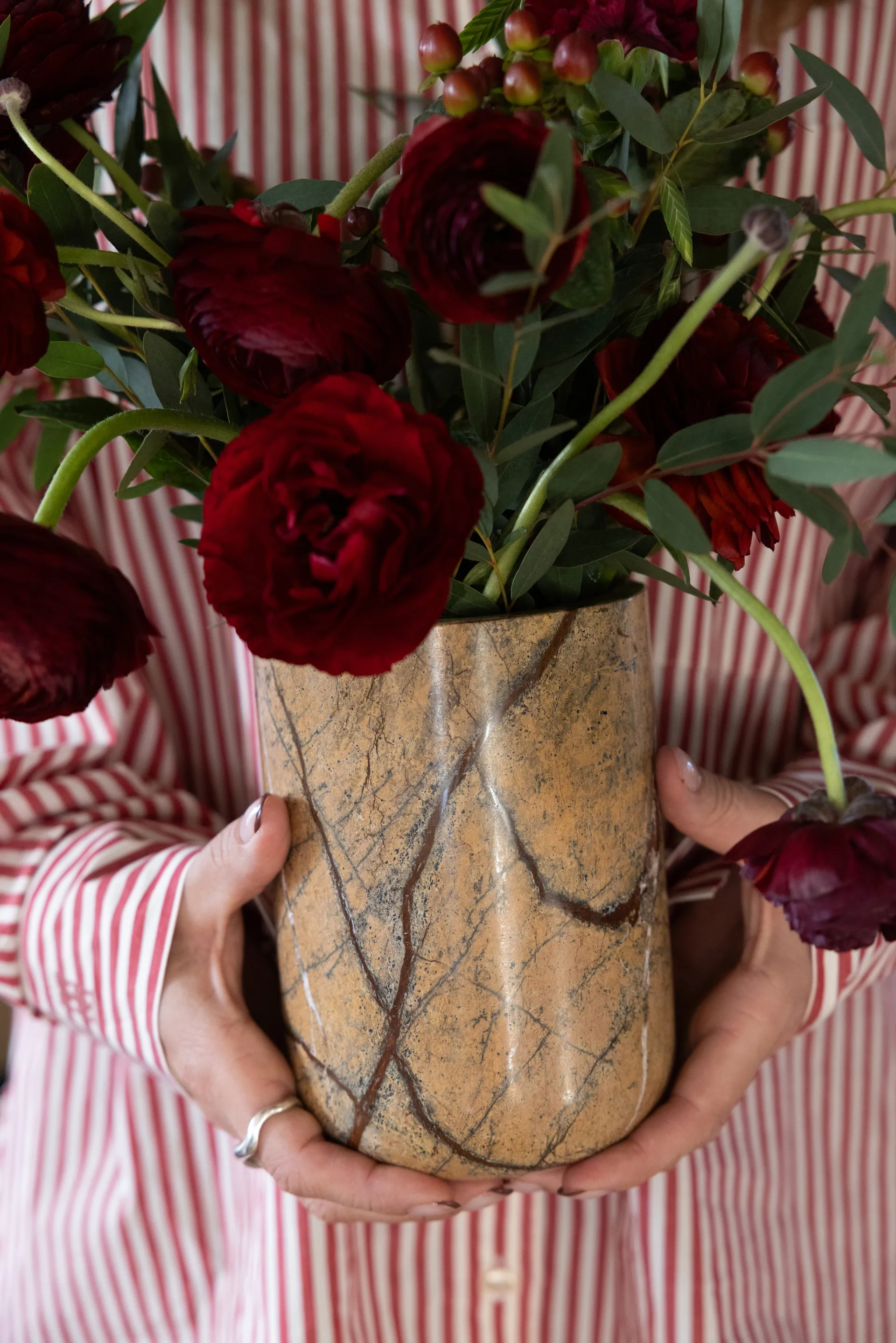 Ψύκτης κρασιού από πέτρα Ø12,5 εκ., Καφέ δασικό μάρμαρο Sagaform