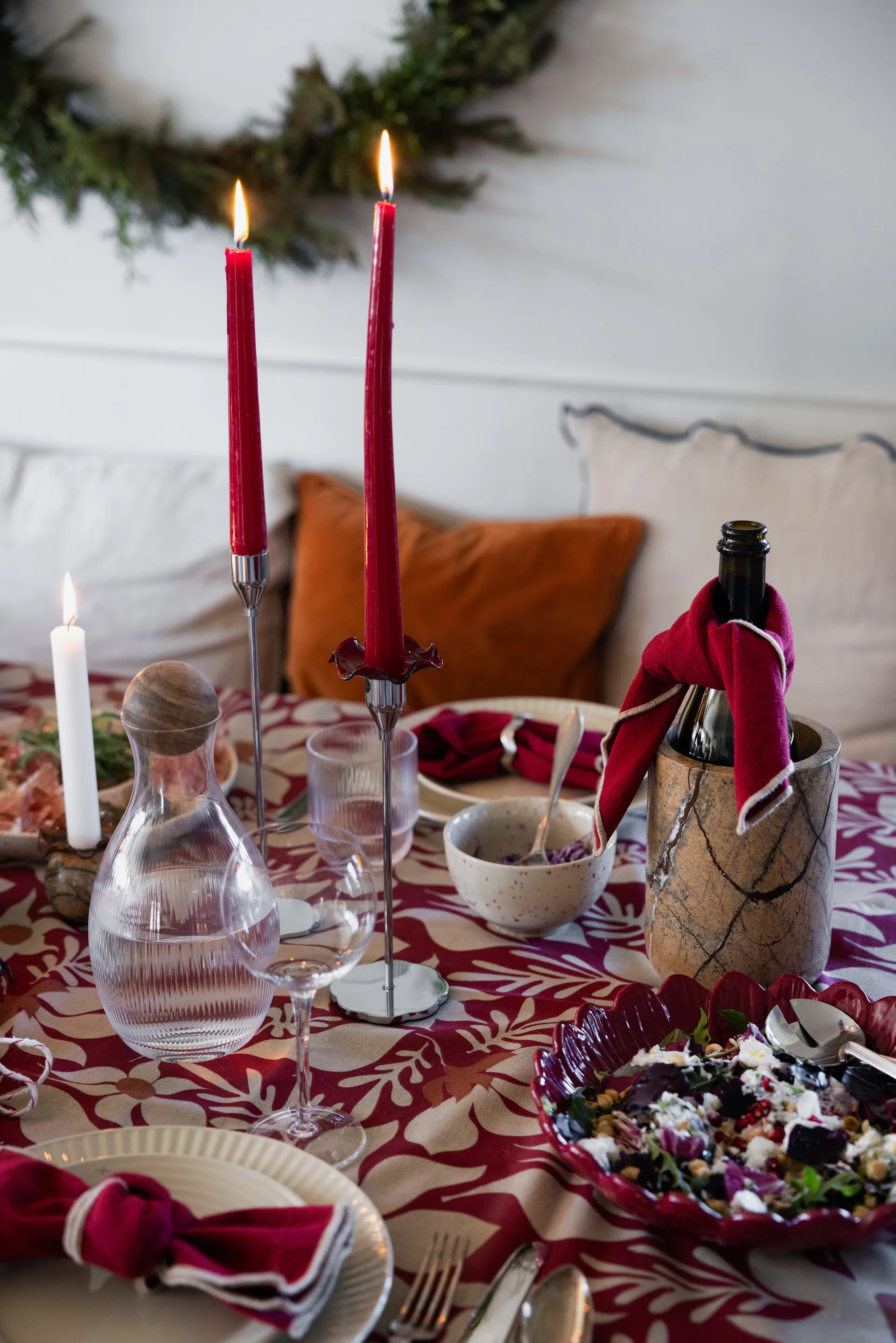 Ψύκτης κρασιού από πέτρα Ø12,5 εκ., Καφέ δασικό μάρμαρο Sagaform