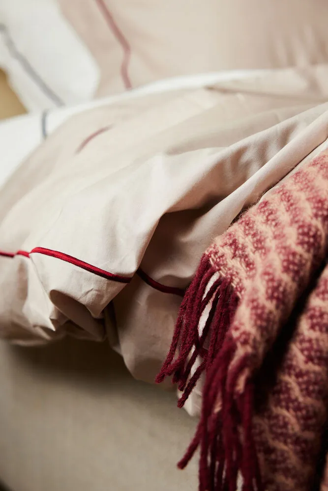 Μαξιλαροθήκη Carl 50x60 εκ, Μπεζ-μπορντό Sagaform