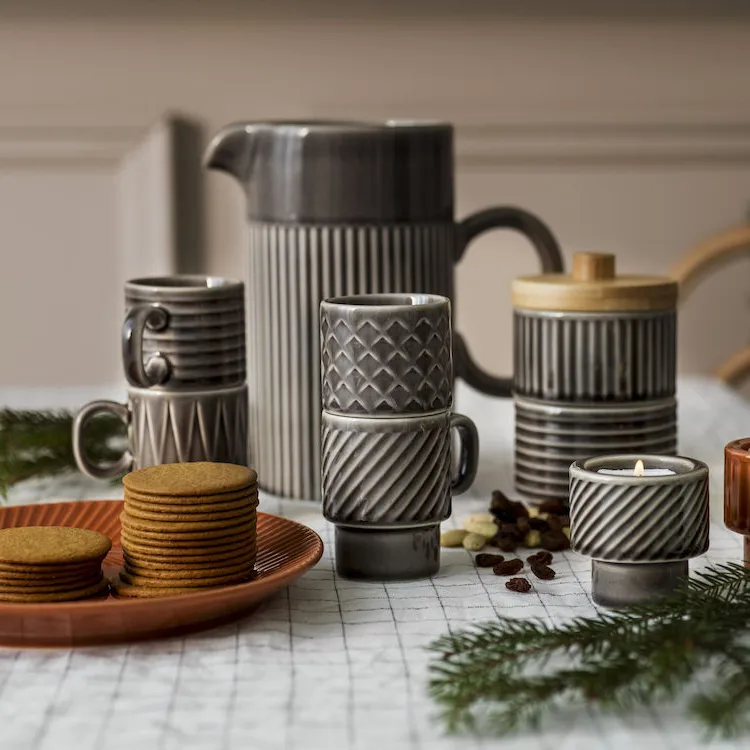 Coffee & More μικρό μπολ Συσκευασία 2 τεμαχίων, Γκρι Sagaform