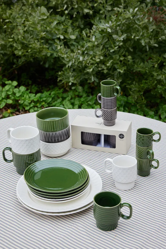 Σετ δύο κεραμικών κουπών Coffee & More, Λευκό Sagaform