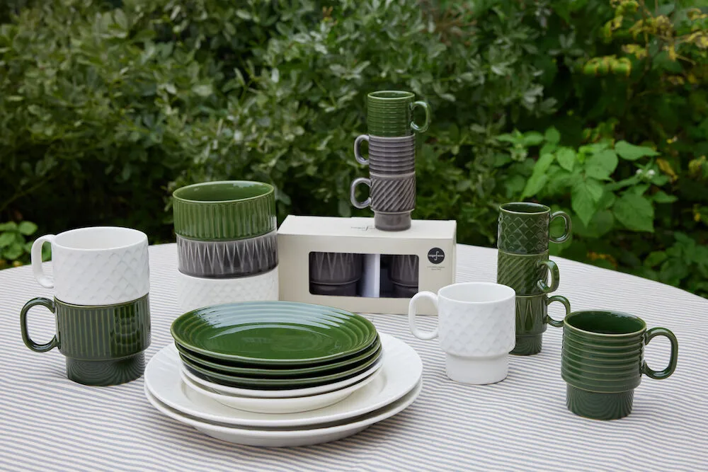 Σετ δύο κεραμικών κουπών Coffee & More, Λευκό Sagaform