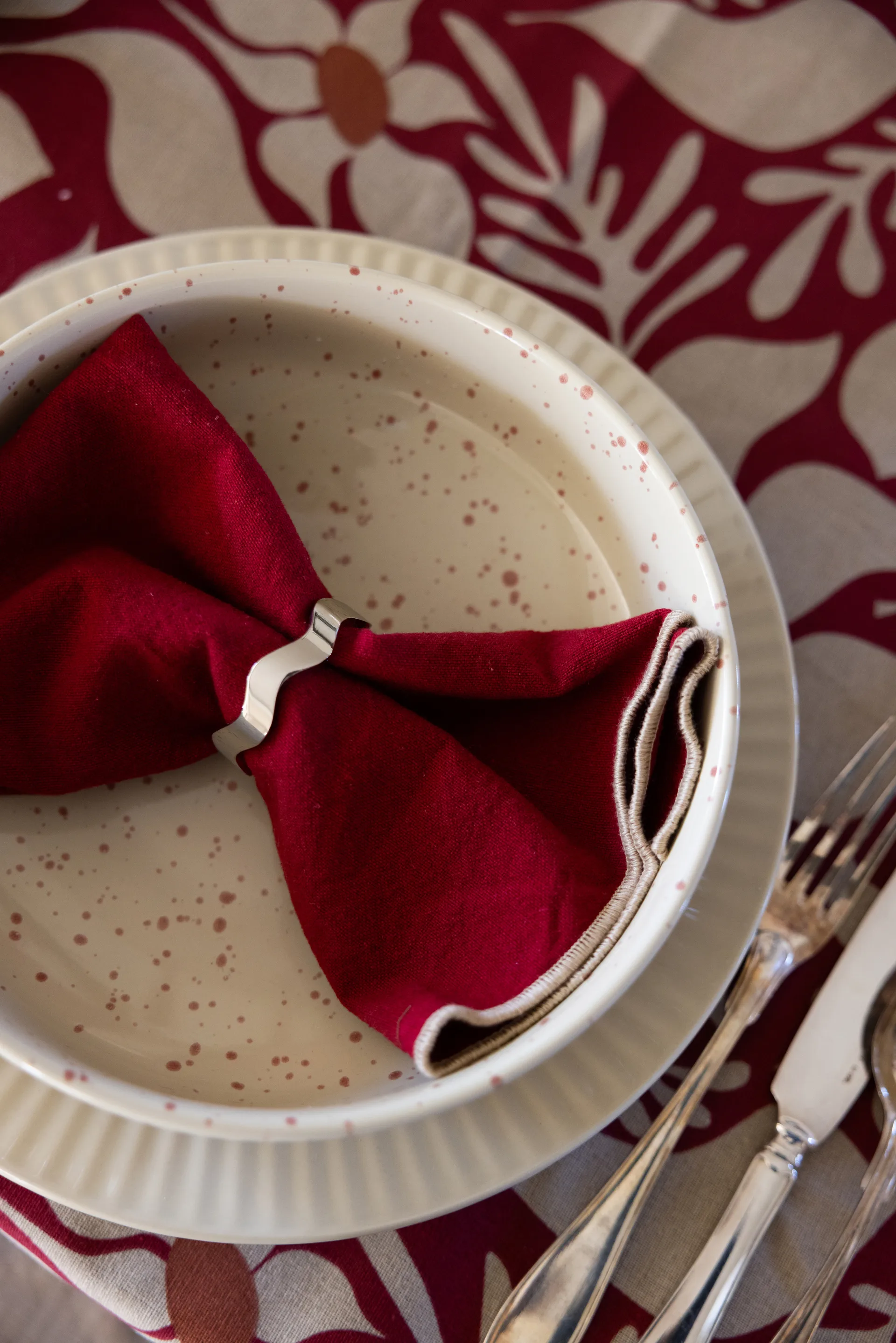 Edith πετσέτα 45x45 εκ. 2-pack, Μπορντό Sagaform