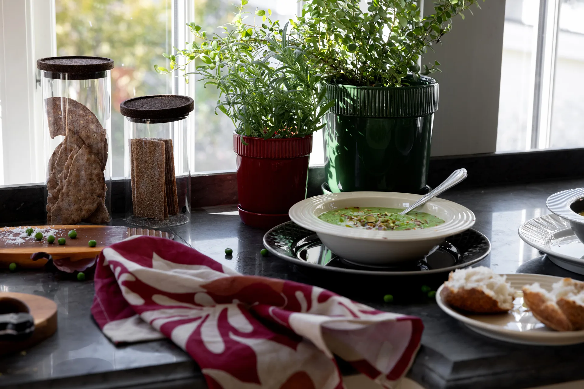 Edith πετσέτα κουζίνας 50x70 εκ. 2-pack, Μπορντό Sagaform