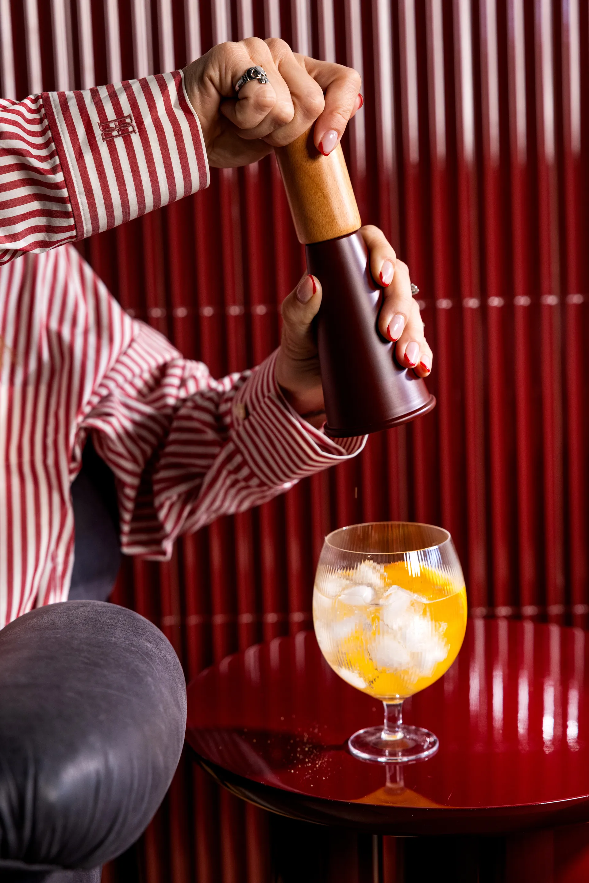 Gurken μύλος αλατοπίπερου μεσαίο 20,5 εκ., Κόκκινο-καφέ Sagaform