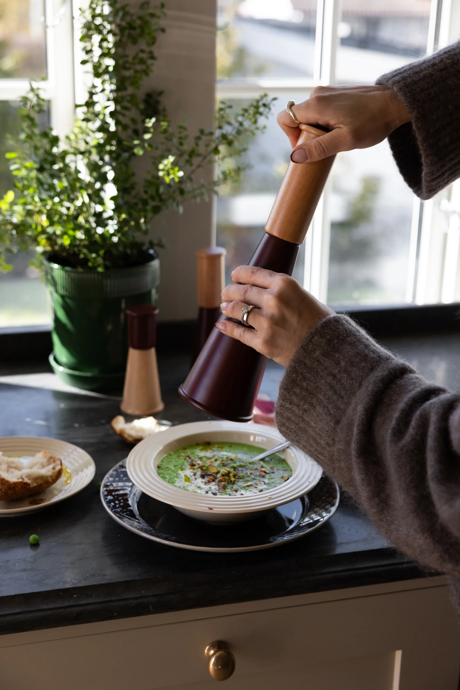 Gurken μύλος αλατοπίπερου μεγάλος 32 εκ., Κόκκινο-καφέ Sagaform