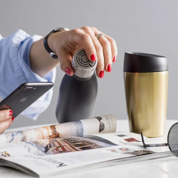 Κούπα για αυτοκίνητο Loki 24 cl, Χρυσαφί Sagaform