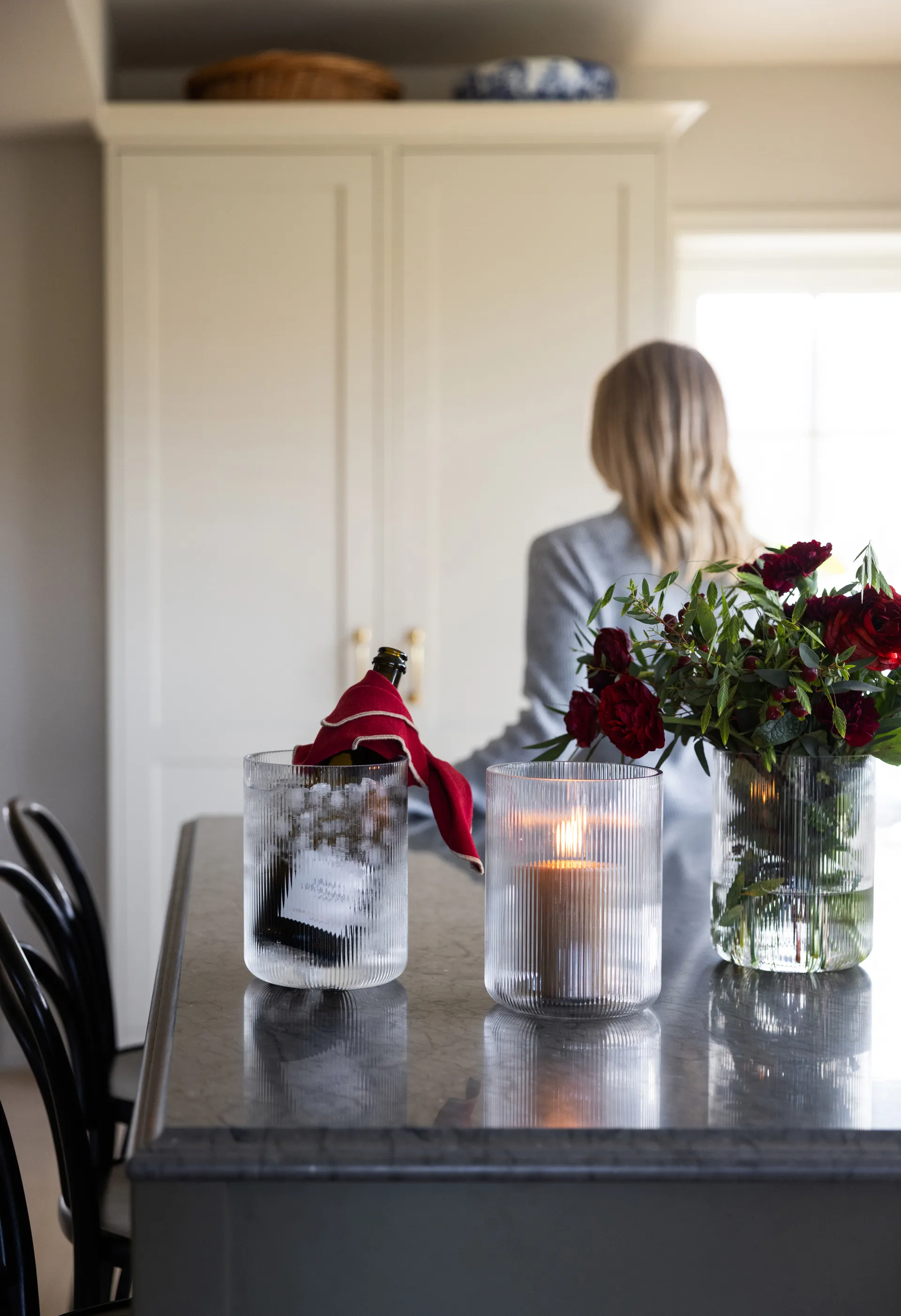 Sagaform Blanka βάζο/ψύκτης κρασιού Ø15x20 εκ., Διάφανο Sagaform