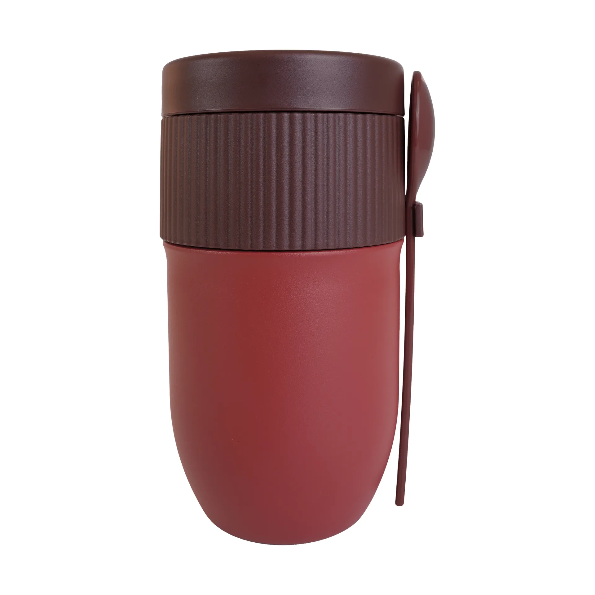 Θερμός για γιαούρτι Ted με κουτάλι, Bordeaux Pantone 7624C, 32 cl Sagaform