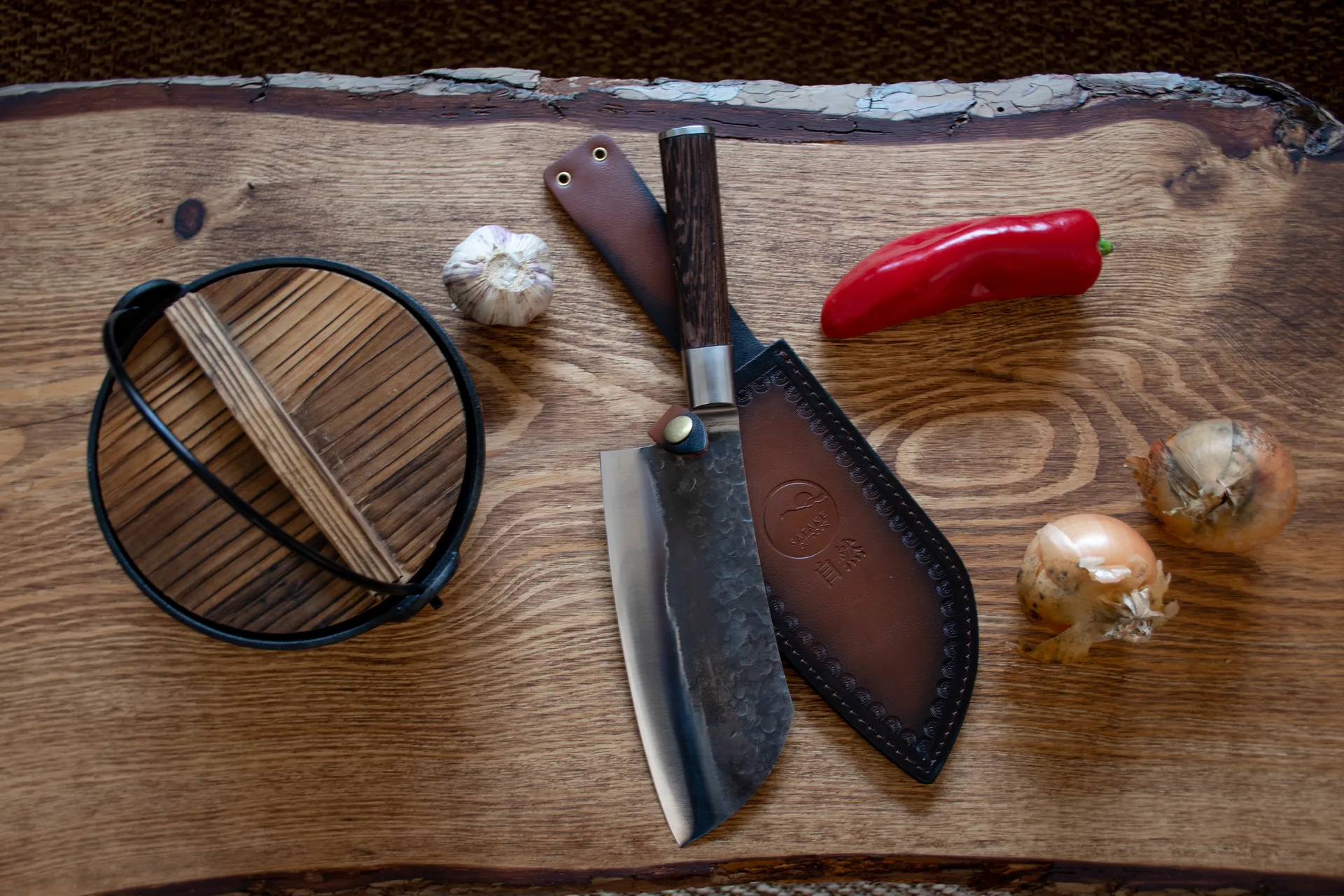 Kuro mori με saia / θήκη, 19,5 cm Satake