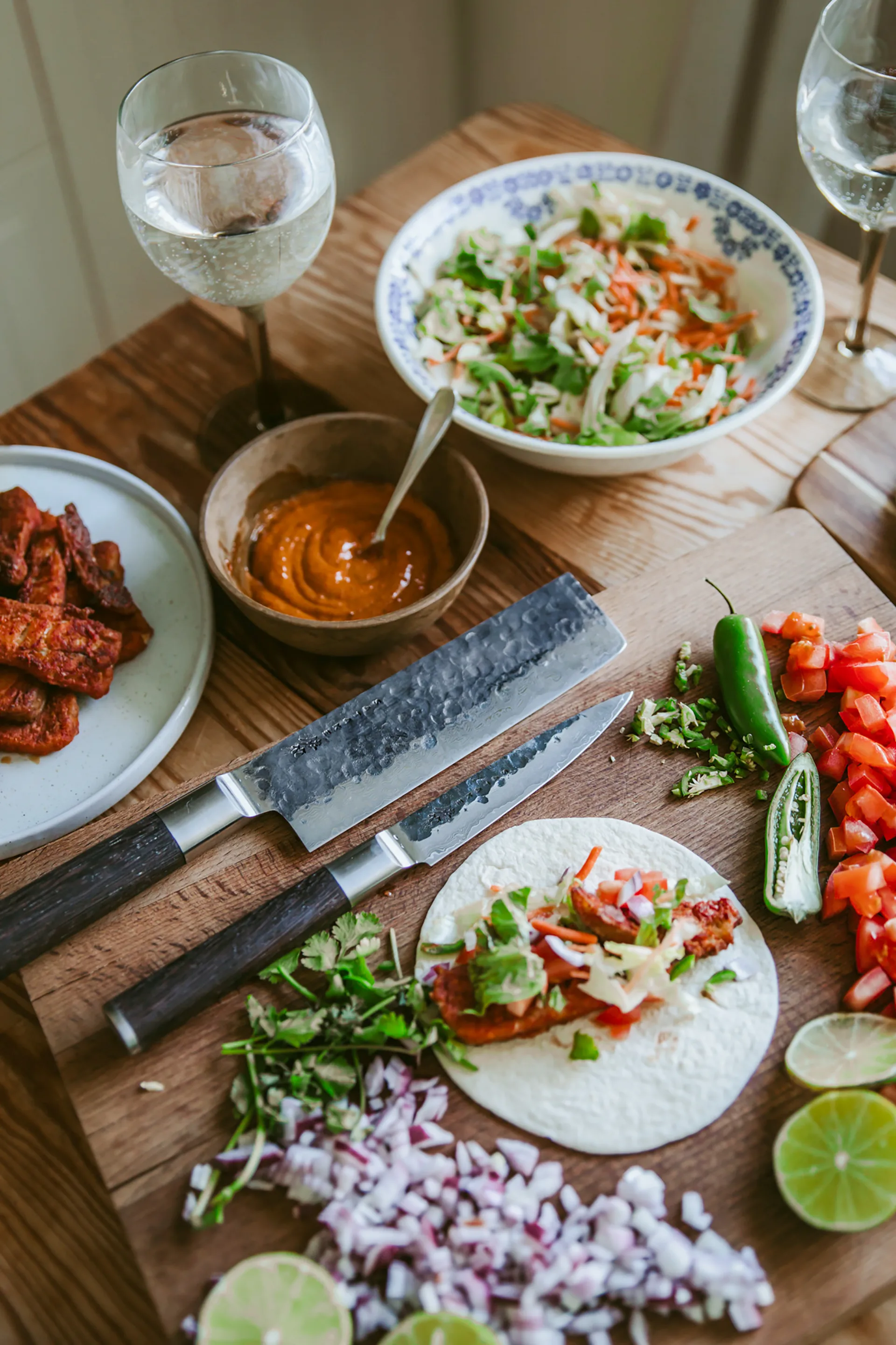 Kuro Nakiri 18 εκ με Petty 11 εκ, 2 κομμάτια Satake