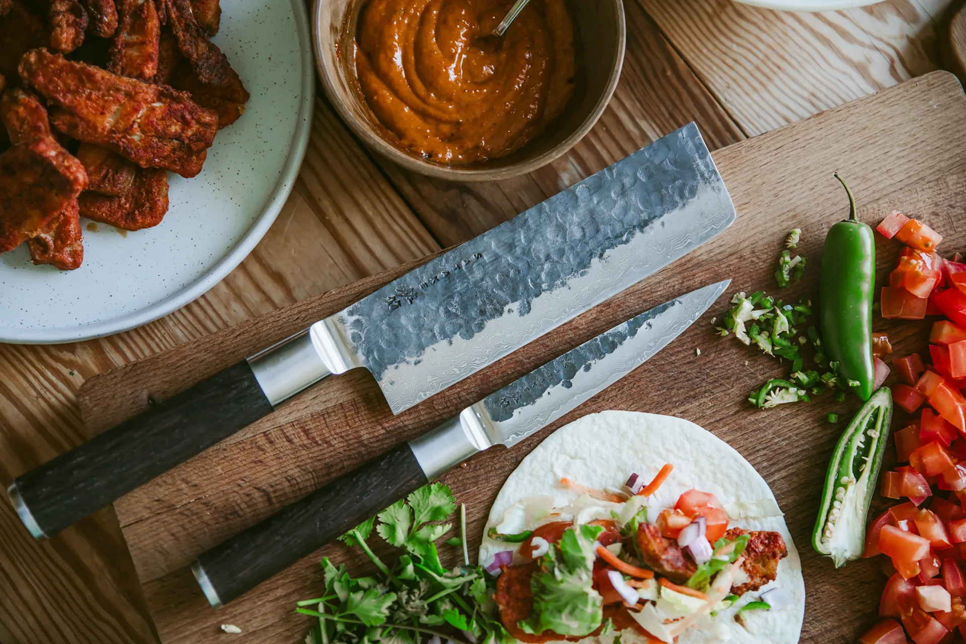 Kuro Nakiri 18 εκ με Petty 11 εκ, 2 κομμάτια Satake