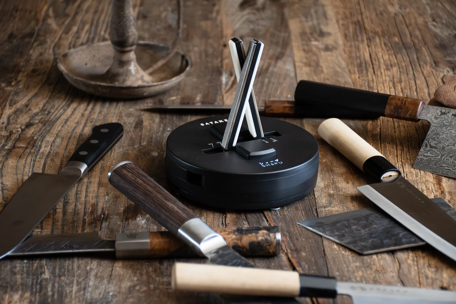 Ακονιστήρι μαχαιριών Satake Shapu 14,2 cm, Ασήμι Satake