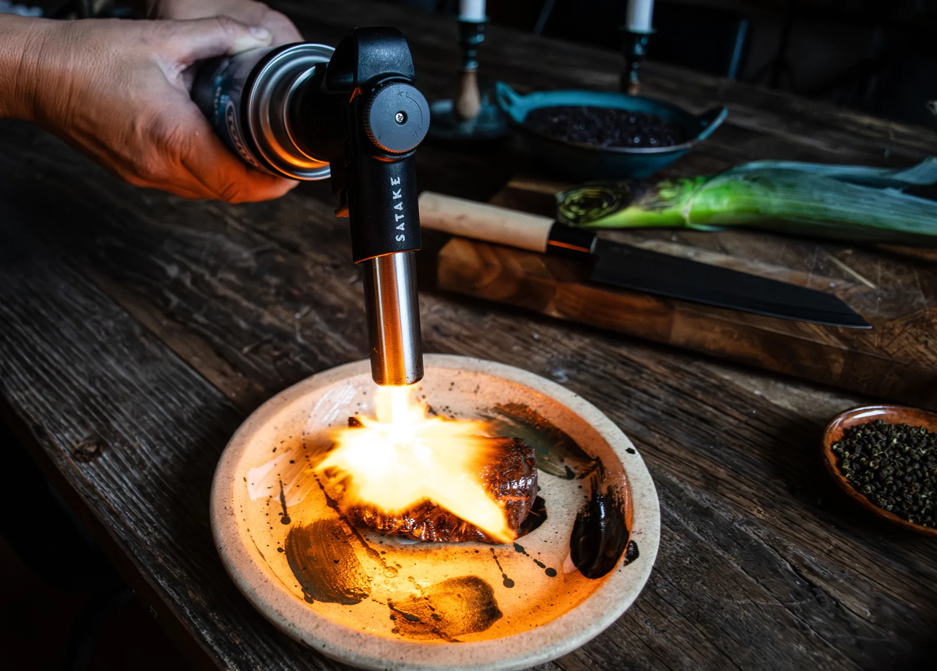 Ακροφύσιο καυστήρα Satake για φιάλη αερίου, Μάυρο Satake