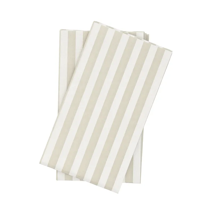 Bold Stripe χαρτοπετσέτα - Λευκό-μπεζ, 15 τεμ., 33x40 εκ. - Scandi Essentials