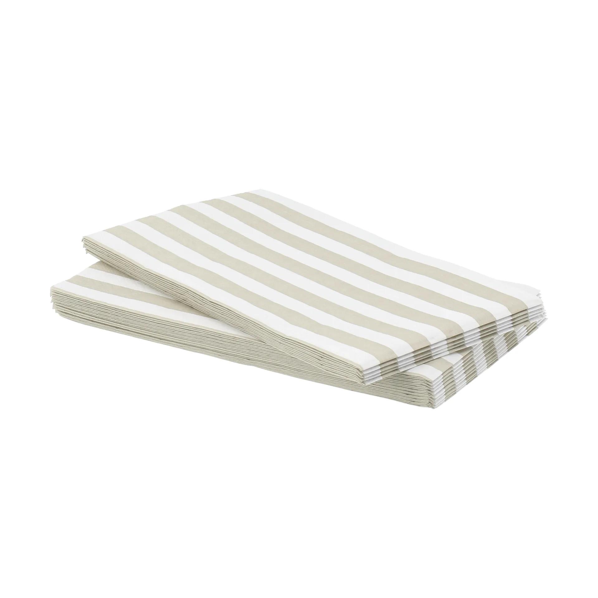 Bold Stripe χαρτοπετσέτα, Λευκό-μπεζ, 15 τεμ., 33x40 εκ. Scandi Essentials