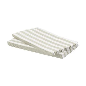 Bold Stripe χαρτοπετσέτα - Λευκό-μπεζ, 15 τεμ., 33x40 εκ. - Scandi Essentials