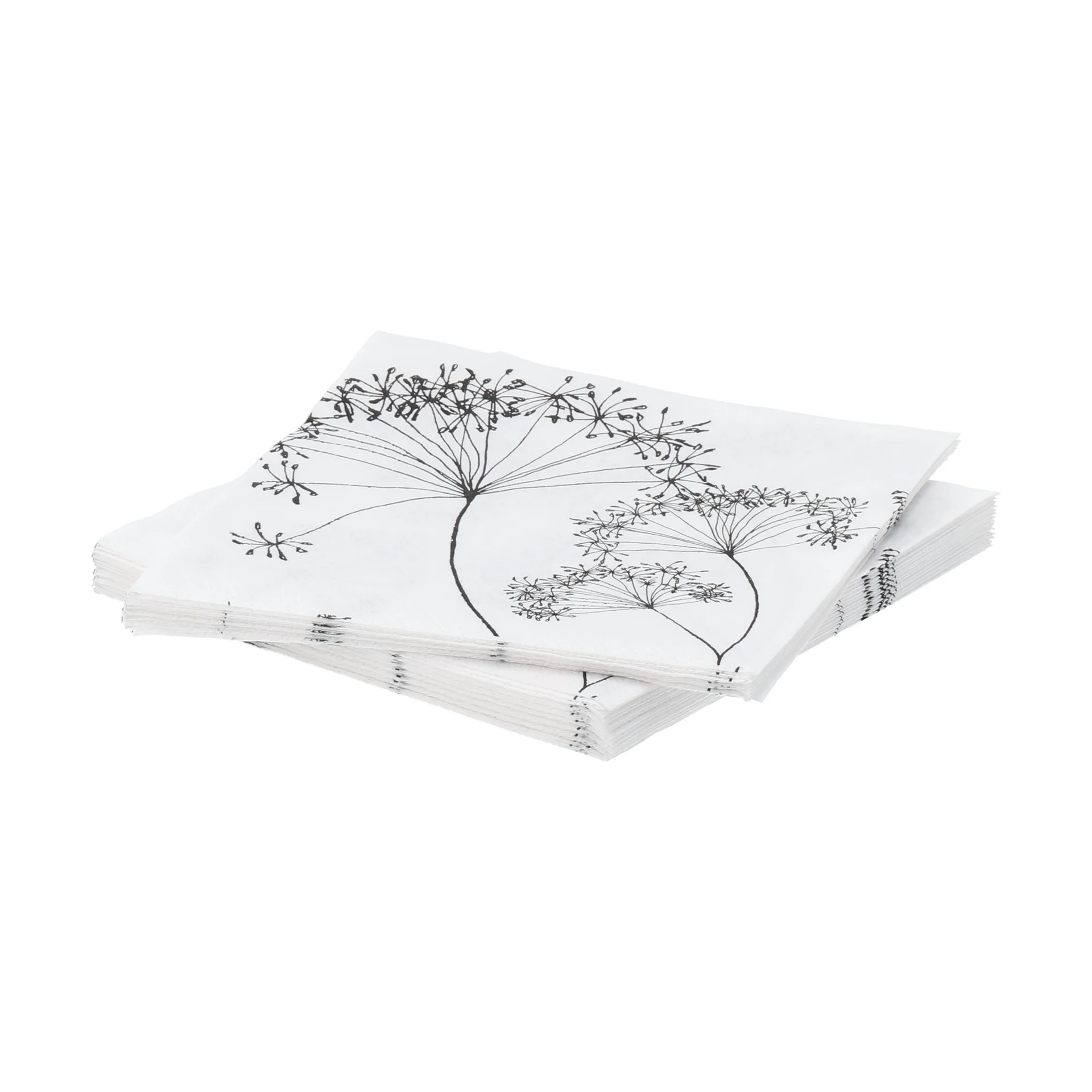 Botanical χάρτινη πετσέτα, Λευκό-μαύρο, 20-pack, 33x33 εκ. Scandi Essentials