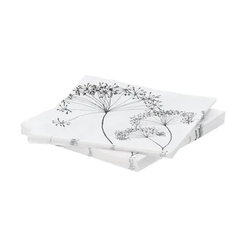 Botanical χάρτινη πετσέτα - Λευκό-μαύρο, 20-pack, 33x33 εκ. - Scandi Essentials
