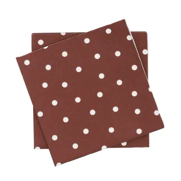Fine dots χαρτοπετσέτα - Βαθυκόκκινο-λευκό, 20 τεμ., 33x33 εκ. - Scandi Essentials