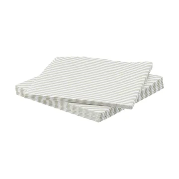 Fine stripe χαρτοπετσέτα - Λευκό-μπεζ, 20 τεμ., 33x33 εκ. - Scandi Essentials