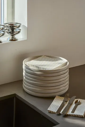Fine stripe χαρτοπετσέτα - Λευκό-μπεζ, 20 τεμ., 33x33 εκ. - Scandi Essentials