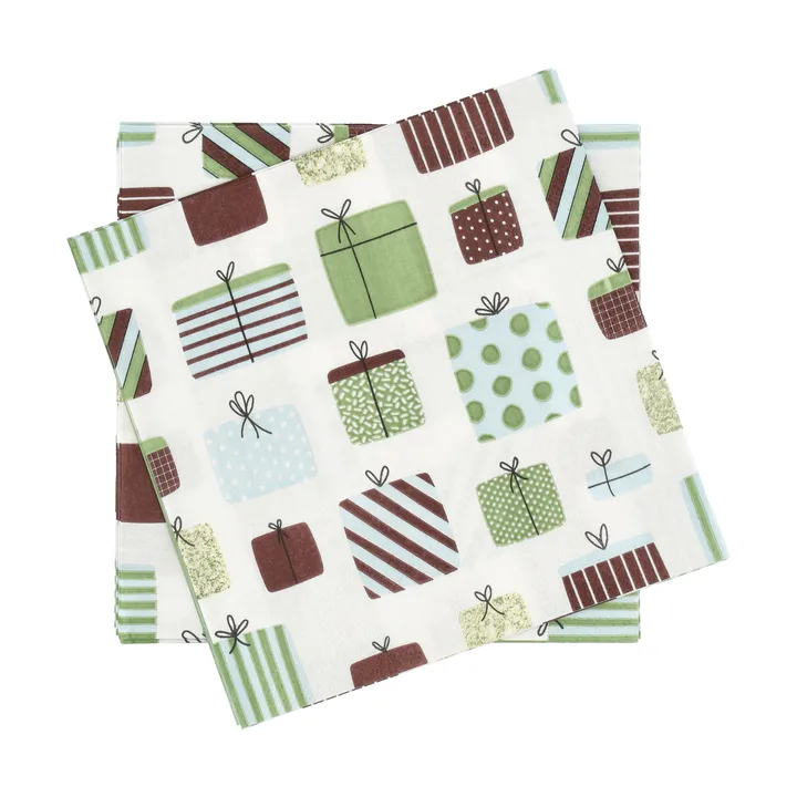 Gift χάρτινη χαρτοπετσέτα - Multi, 20 τεμάχια, 33x33 εκ. - Scandi Essentials