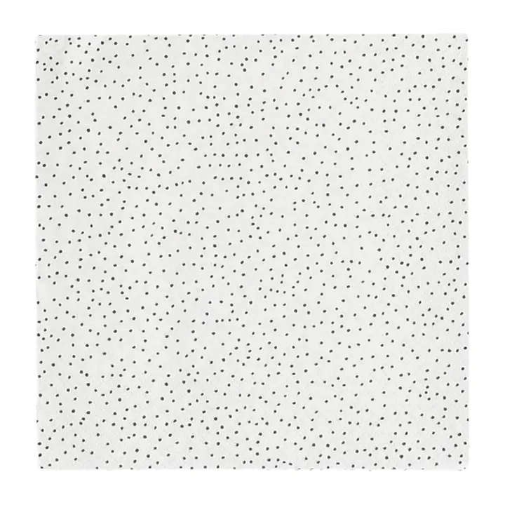 Grain χαρτοπετσέτεs 33x33 εκ 20 pack - Άσπρο-μαύρο - Scandi Essentials
