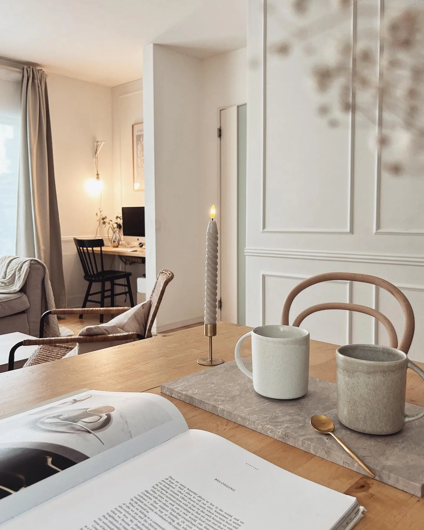 Στριφτό κερί LED 25 cm Συσκευασία 2 τεμαχίων, Μπεζ Scandi Essentials