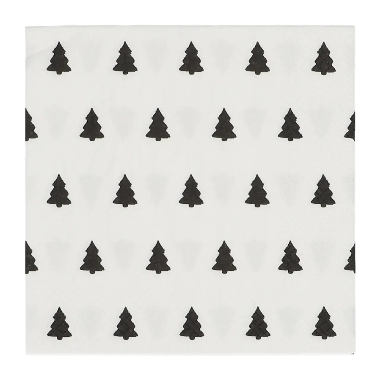 Linen trees χαρτοπετσέτεs 33x33 εκ 20-pack, Black-white Scandi Essentials