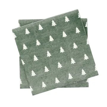 Linen trees χαρτοπετσέτεs 33x33 εκ 20-pack - Πράσινο-white - Scandi Essentials