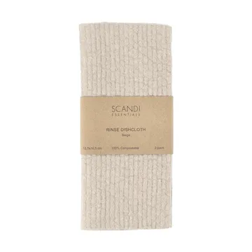 Rinse πανί πιάτων - Beige, σετ 2 τεμαχίων - Scandi Essentials