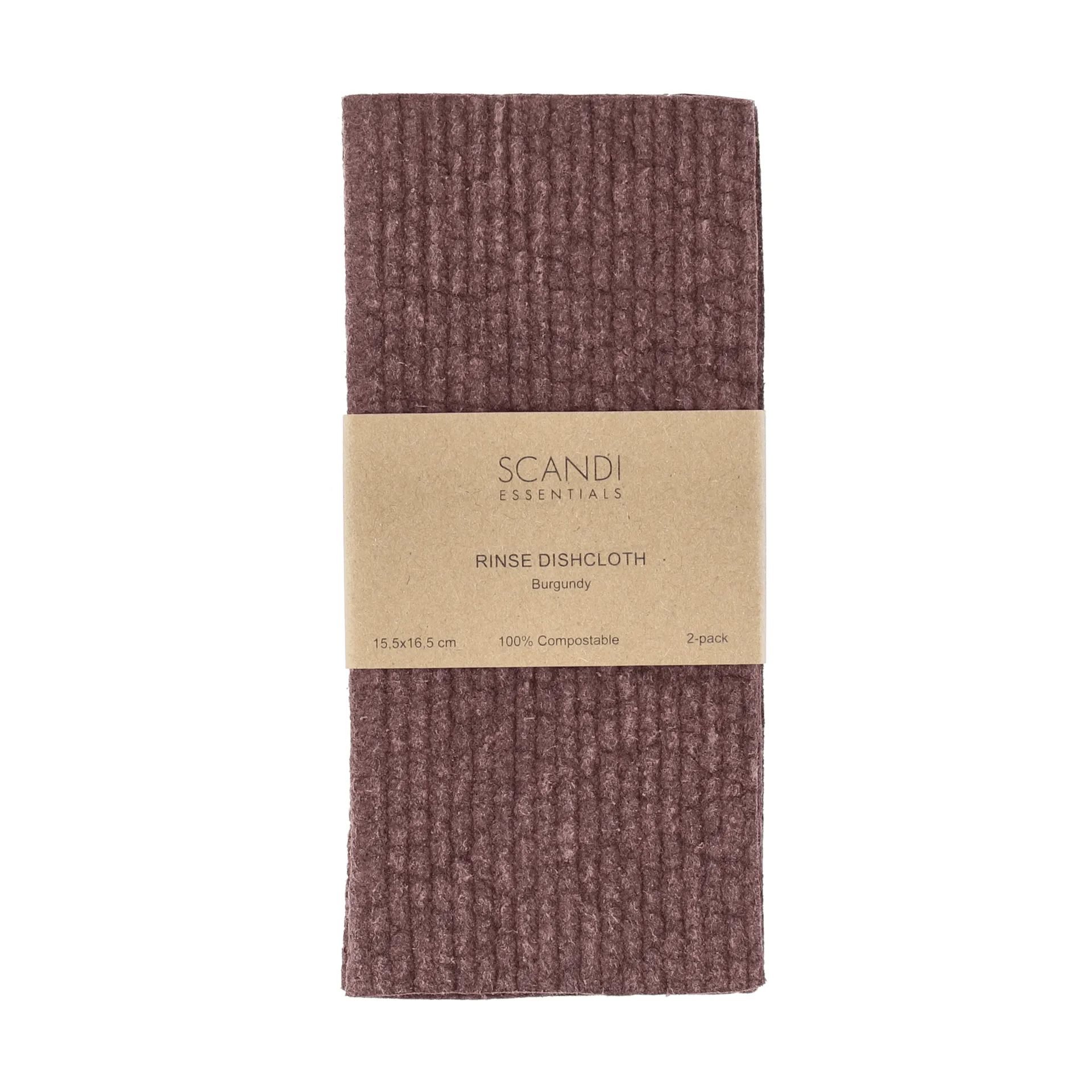 Rinse πανί πιάτων, Burgundy, σετ 2 τεμαχίων Scandi Essentials