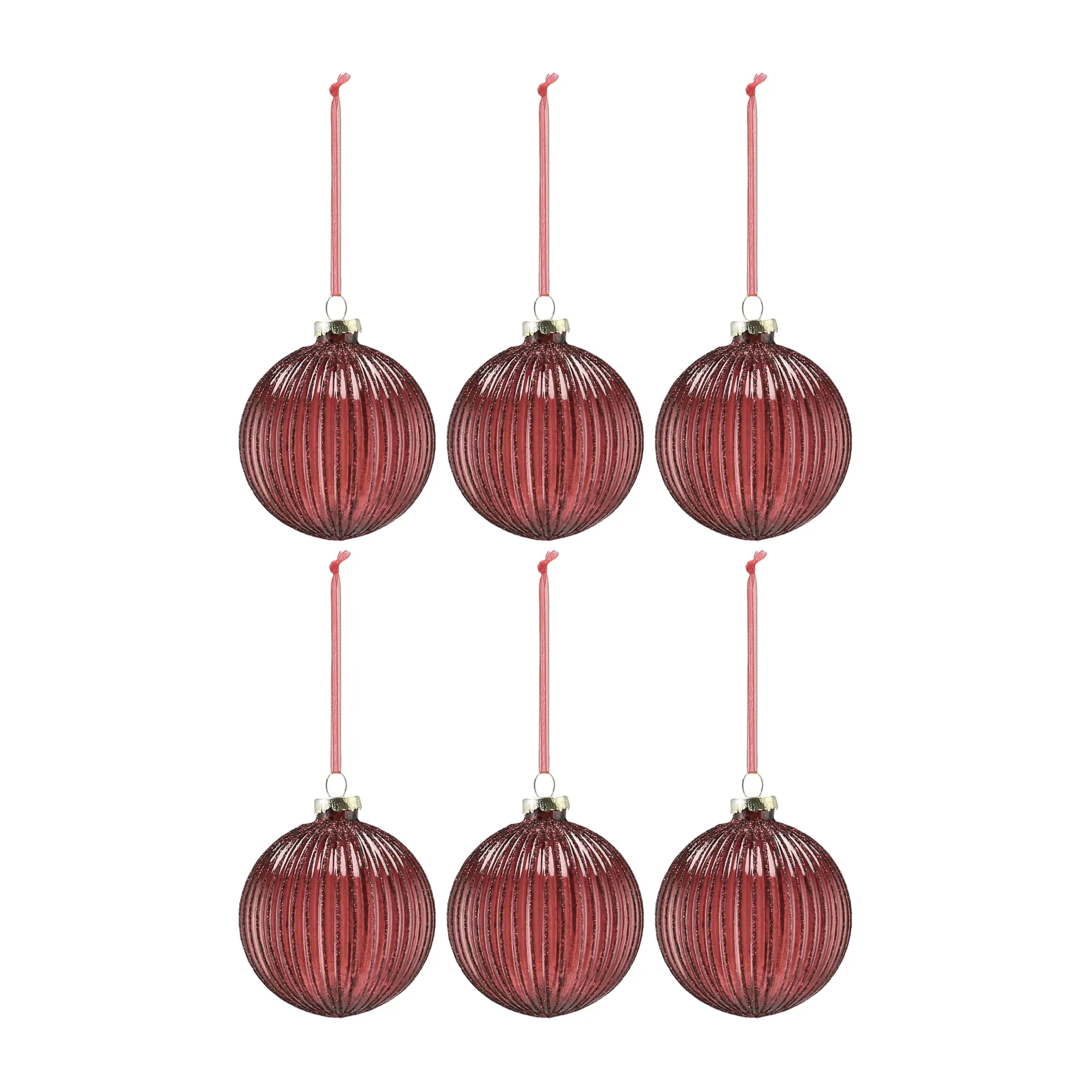 Γιορτινά μπιχλιμπίδια 6-pack, Red Scandi Living