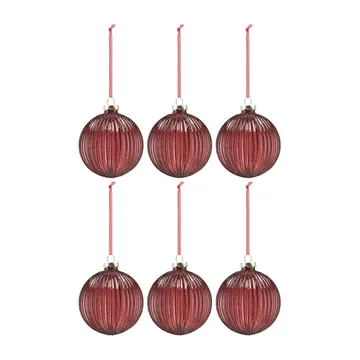 Γιορτινά μπιχλιμπίδια 6-pack - Red - Scandi Living