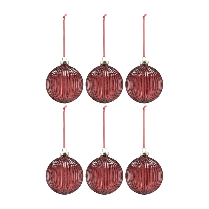 Γιορτινά μπιχλιμπίδια 6-pack - Red - Scandi Living