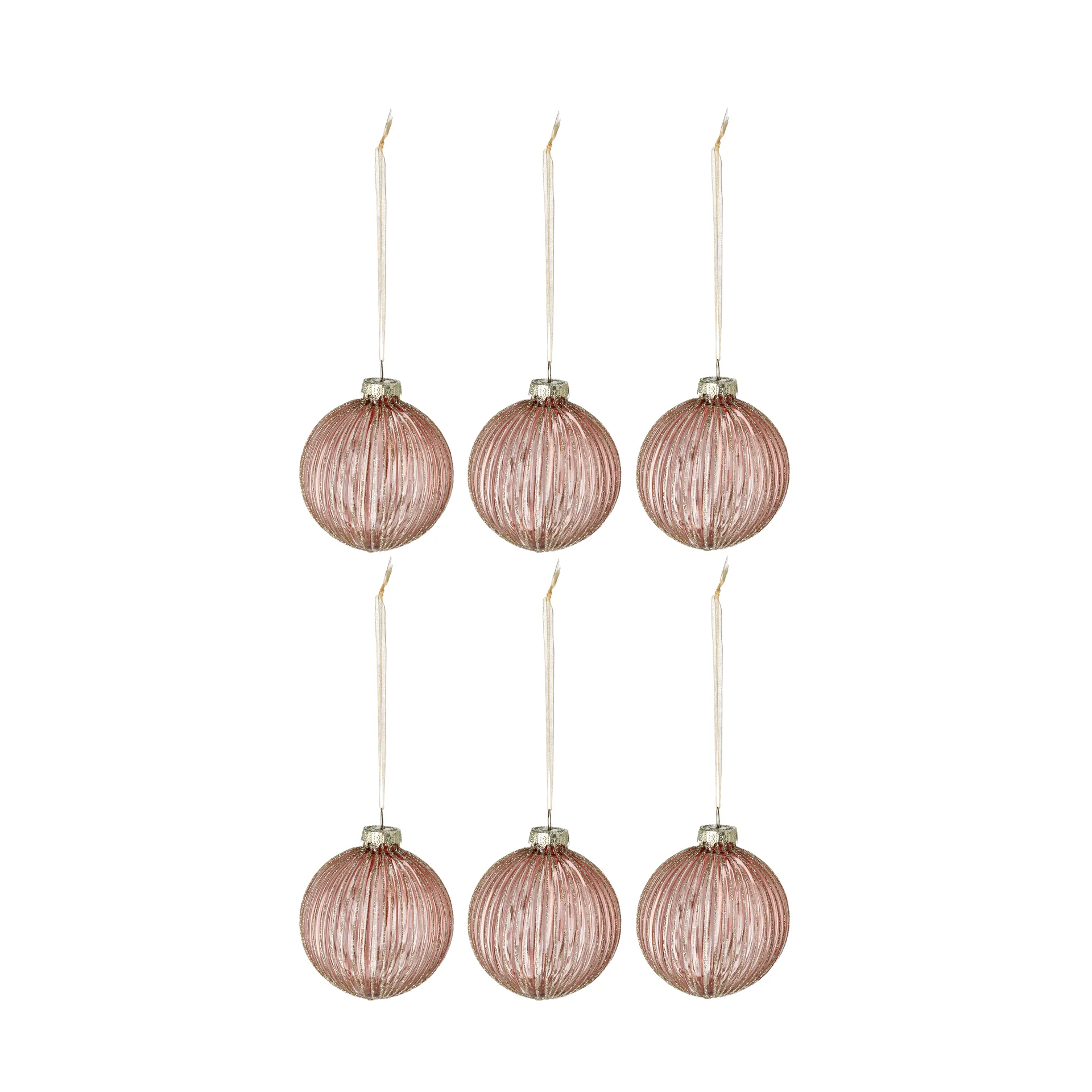 Γιορτινά μπιχλιμπίδια 6-pack, Rose gold Scandi Living