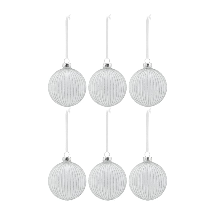 Γιορτινά μπιχλιμπίδια 6-pack - White - Scandi Living