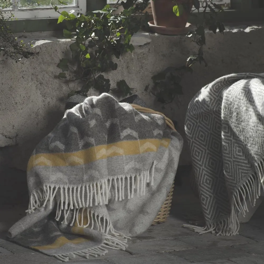 Arrow βαμβακερό ριχτάρι, μουσταρδί Scandi Living