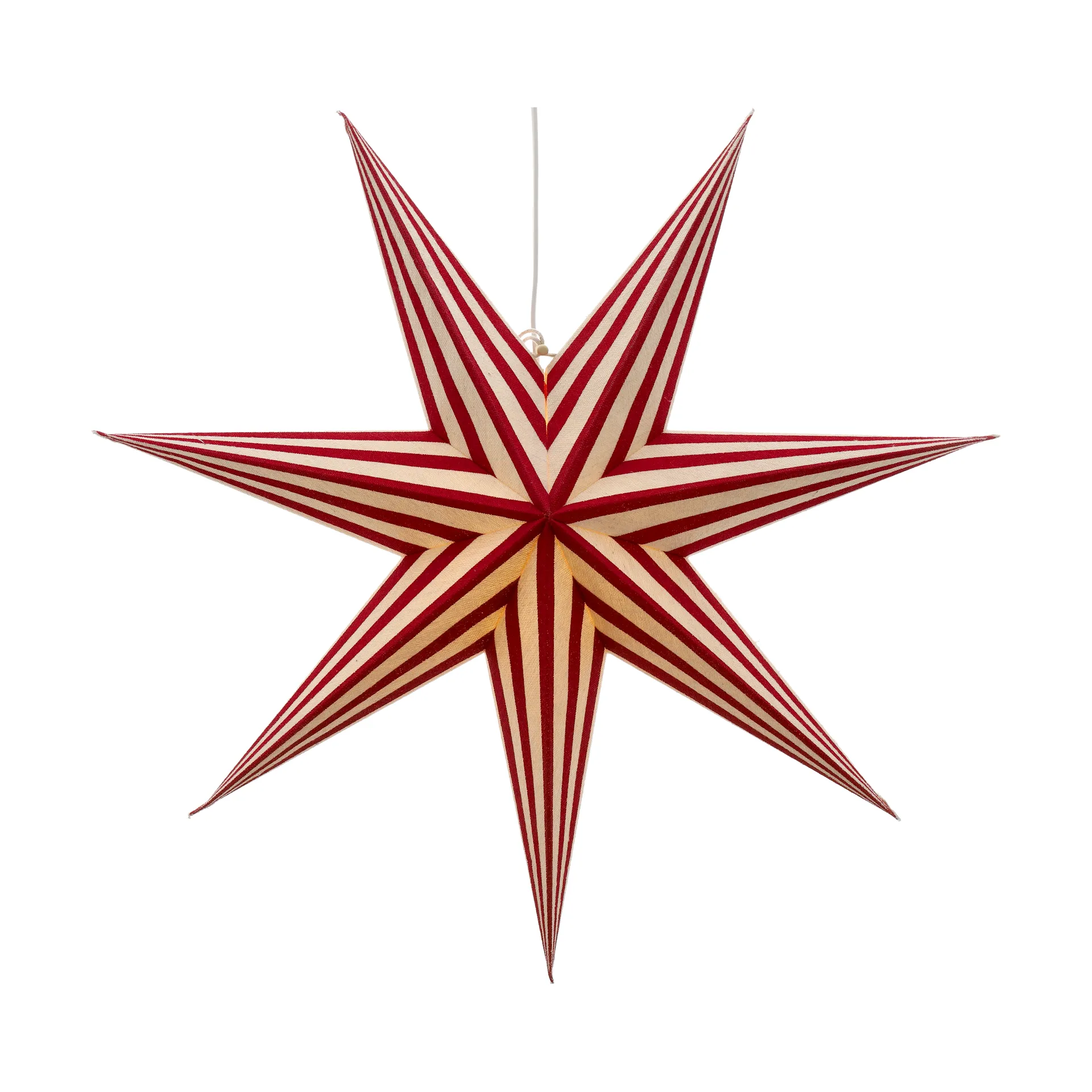 Bare αστέρι παραμονής λευκό-κόκκινο ριγέ, 60 cm Scandi Living