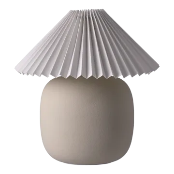 Boulder επιτραπέζιο φωτιστικό 29 cm beige-pleated white - Scandi Living